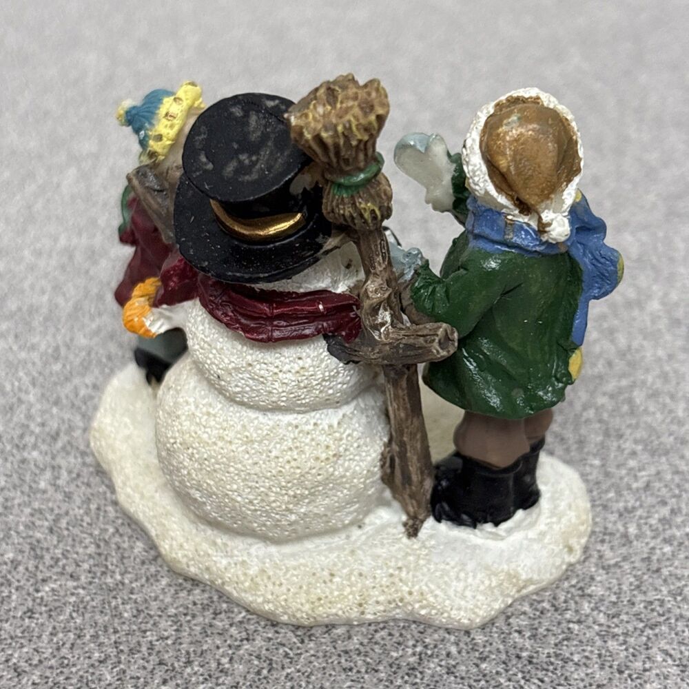 (3) Lemax Christmas Village Figurines, Santa, Making Snowman, And Ice Angel - Picture 3 of 11